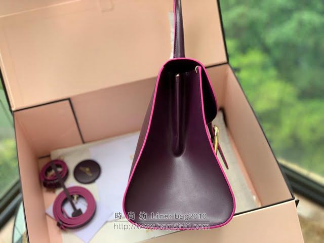 DELVAUX女包 Brillant手袋 德爾沃女手提包 Dv0028原版玫紫 比利時Delvaux單肩包  fcs1290